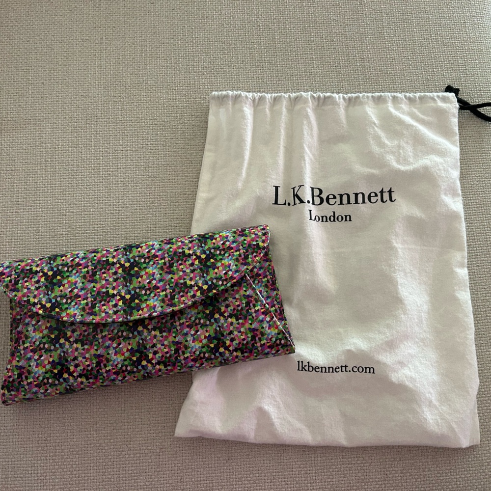 L.K. Bennett Multicolor Floral Clutch